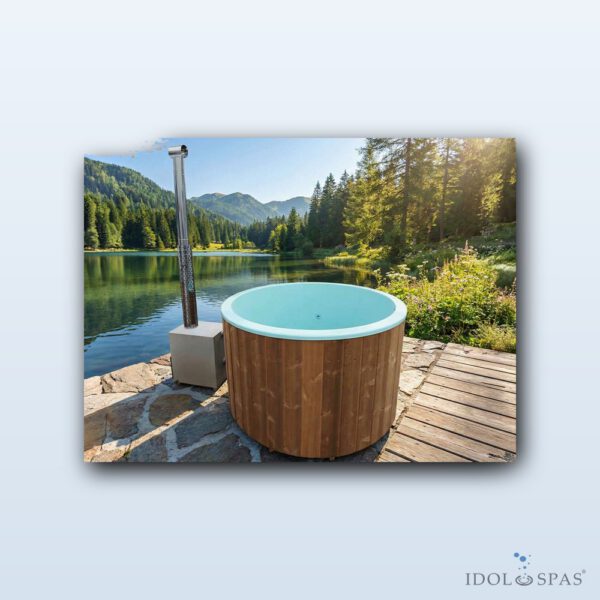 Badebottich Ø 1,8 m mit Fiberglas-Wanne für 4 Personen - Obrázek 3