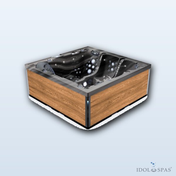 Lovia L501 Whirlpool für 5 Personen 220x220x88 cm – Acryl Midnight Opal, Verkleidung Canyon Teak - Obrázek 21