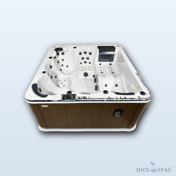 Brilix Hot Tub Kassiopea 6 Persons Pearl/Light Brown 210x210x92 cm
