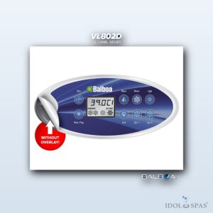 Balboa Bedienpanel VL802D (ohne Aufkleber) - 54562-01