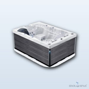 Lovia L301 hot tub for 3 persons 220x156x88 (White marble / Grey)