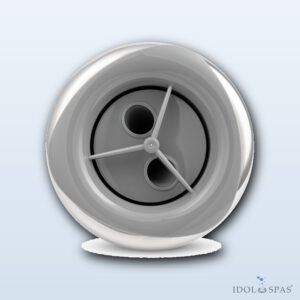 LVJ Courage Twin rotary jet 5" grey/chrome L-5793SG