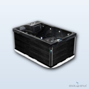 Lovia L303 hot tub for 2 persons 200x130x82 cm - Midnight Opal acrylic, Blackstone cabinet