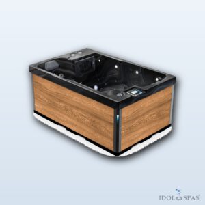 Lovia L303 hot tub for 2 persons 200x130x82 cm - Midnight Opal acrylic, Canyon Teak cabinet