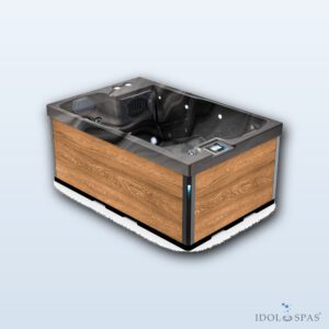 Lovia L303 hot tub for 2 persons 200x130x82 cm - Odyssey acrylic, Canyon Teak cabinet