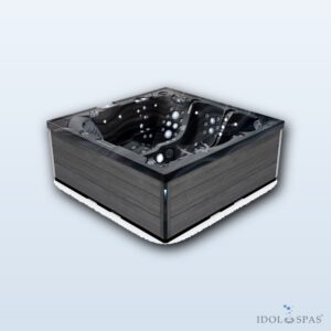 Lovia L501 Hot Tub for 5 People 220x220x88 cm – Midnight Opal Acrylic, Grey Cabinet