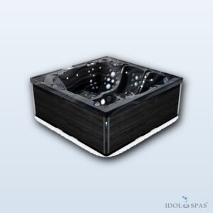 Lovia L501 Hot Tub for 5 People 220x220x88 cm – Odyssey Acrylic, Blackstone Cabinet