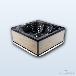 Lovia L501 Hot Tub for 5 People 220x220x88 cm – Odyssey Acrylic, Light Wood Cabinet
