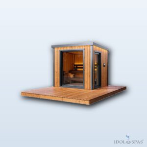 Modulare Sauna APEX Solo (2,55 m), Thermo-Holz