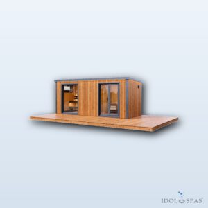 Modulare Sauna APEX Lounge (6 m) mit Dusche und Ruheraum