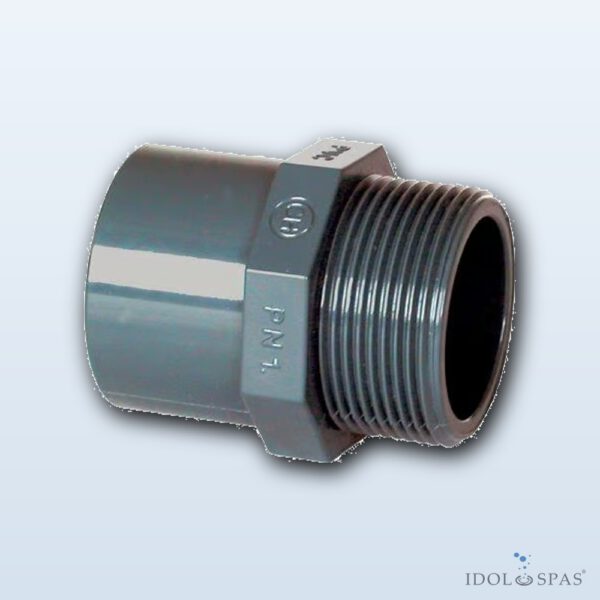 PVC fitting – adapter 110–90 x 2 1/2" ext.