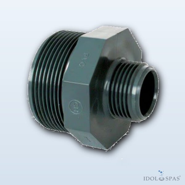 PVC fitting - Reducing double nipple 1“ x 3/4“ ext.