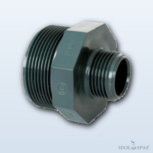 PVC fitting - Reducing double nipple 1 1/2β x 1 1/4β ext.