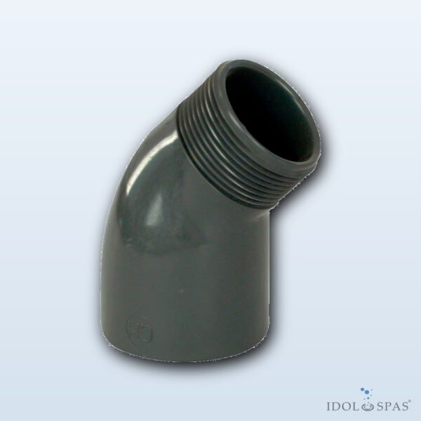 PVC Fitting - 45° Elbow 50 x 1 1/2“ ext.
