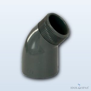 PVC Fitting - 45° Elbow 63 x 2“ ext.