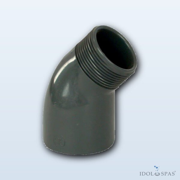 PVC Fitting - 45° Elbow 63 x 2“ ext.