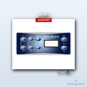 Balboa Bedienpanel ML551 Overlay/Aufkleber 12502