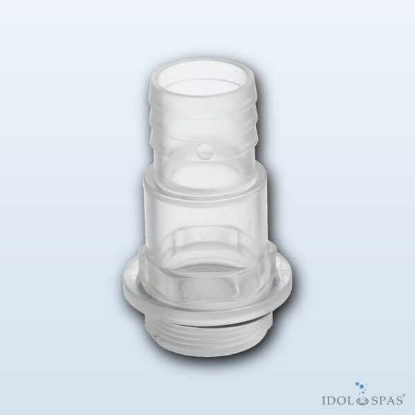 PVC fitting - Hose tail 38 x 1 1/2" transparent
