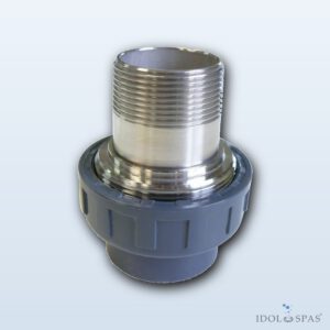 Union 63 x 2" male stainless steel