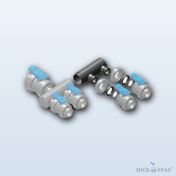 Manifold – Collector Extension with 2× Direct Valve Connection 50 mm