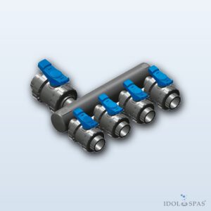 Manifold – 50 mm Solvent-Weld Connection and 2× Direct Valve Connection 50 mm