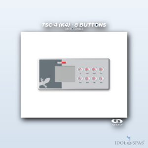Gecko Ovládací panel TSC-4 / K-4 (8 tlačítek) (0200-007119)