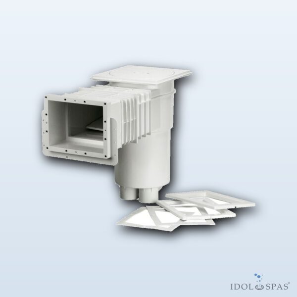 Skimmer VA, Suction 215 x 160 mm, for Liner, Extended Throat, Brass Inserts