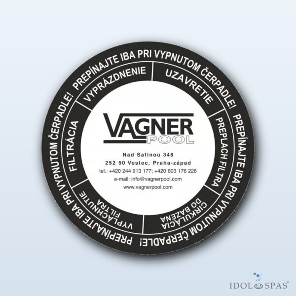 Slovak label for 6-way valve
