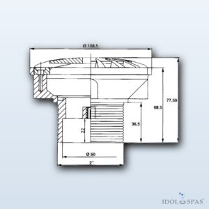 Bodendüse Kripsol 14 m³/h, verschließbar 0–100 % – Beton