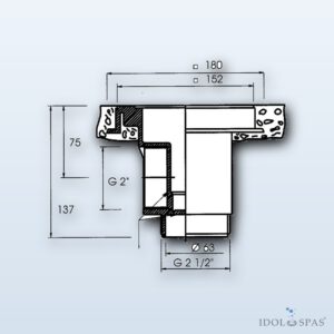Bodenablauf ABS, Edelstahlgitter AISI 316, für Beton