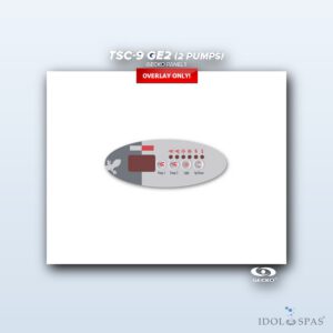 Gecko TSC-9 GE2 2 Pumps (4 tlačítka) - polep / nálepka ovládacího panelu - 9916-100186