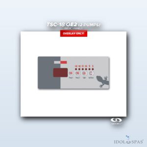 Gecko TSC-18 GE2 2 Pumps (4 tlačítka) - polep / nálepka ovládacího panelu - 9916-100240