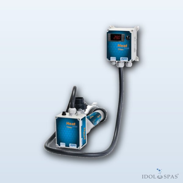Topení Heat Pool 3 kW, 400 V, titan, el. průtokový spínač, digitální termostat