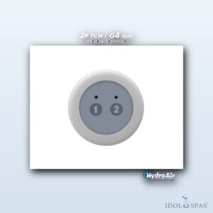 Balboa HydroAir ovládací panel - 2 funkce, 64 mm, 2× ON/OFF - 23-3609