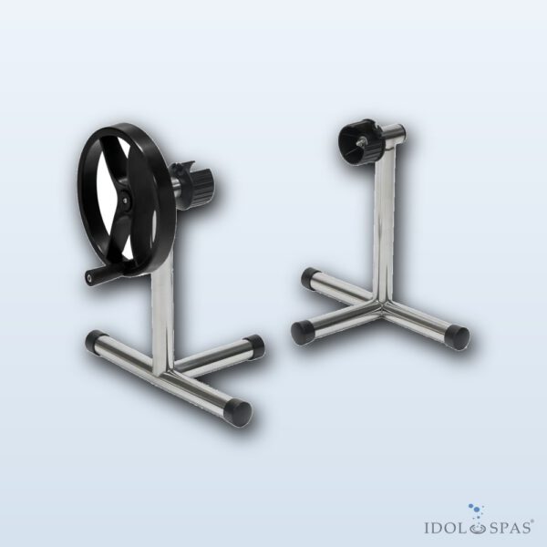 Vágner NOVA REEL stainless steel reel stands – portable T-bases, pair (6017000N)