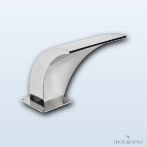 Wave spout 380 mm, connection 75 mm, AISI 316