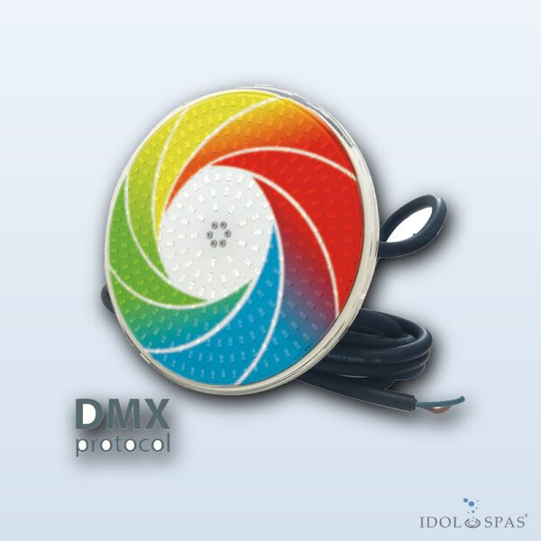 LED žárovka Flat RGB plochá 55 W – DMX