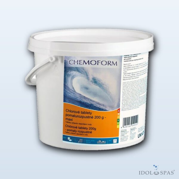 Chlorové tablety Maxi 200 g pomalu rozpustné – 3 kg