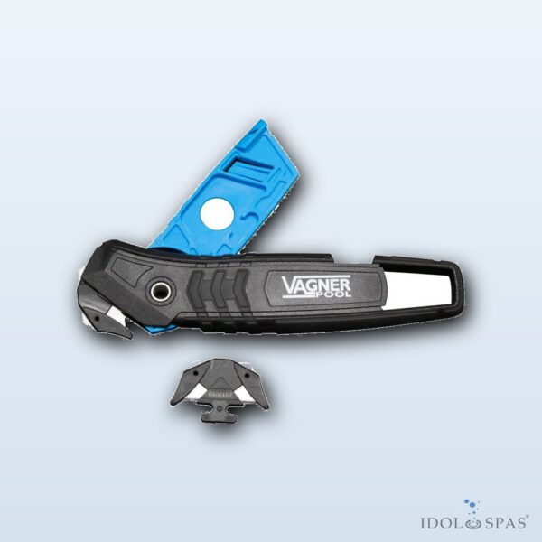 VágnerPool knife for cutting liners and geotextiles (1× spare blade)