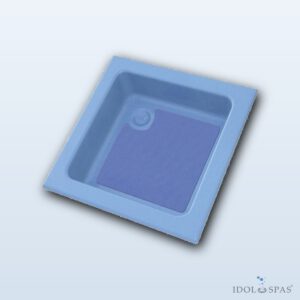 Shower tray 70x70 cm, blue/blue
