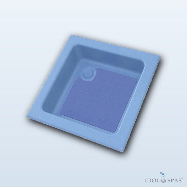 Shower tray 70x70 cm, blue/blue