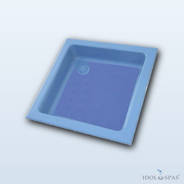 Shower tray 90x90 cm, blue/blue