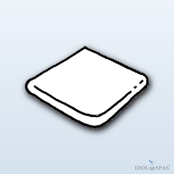 Sahara Paving white – flat corner 90° Ext. outgoing, 1 pc
