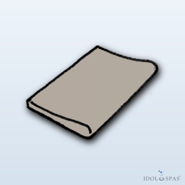 Ardoise tile grey – rounded flat piece 500×350 mm, 1 pc (991S0101)