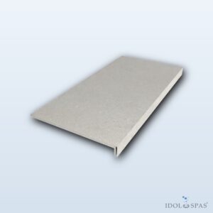 Ceramic tile AURA "ALBA" – coping/step piece, 62.6×31.7×3.8 cm, 1 pc (9977696)