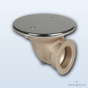 Bodenablauf, Anschluss 2" IG 90°, Anti-Wirbel-Abdeckung d=168 mm