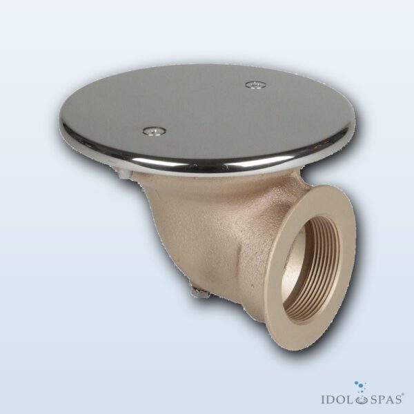 Bodenablauf, Anschluss 2" IG 90°, Anti-Wirbel-Abdeckung d=168 mm