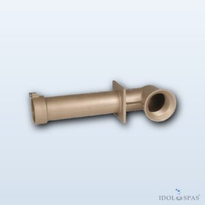 Hugo Lahme HL3880050 – Průchod stěnou pro keramické bazény 2" x 2", délka 300 mm, úhel 90°