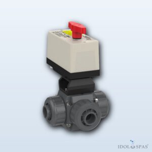 3-Way Ball Valve DN50 with Electric Actuator 230V, L-Ball PRAHER