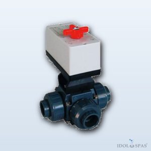 3-Way Valve DN50 with Electric Actuator 12/230V, T-Ball PRAHER